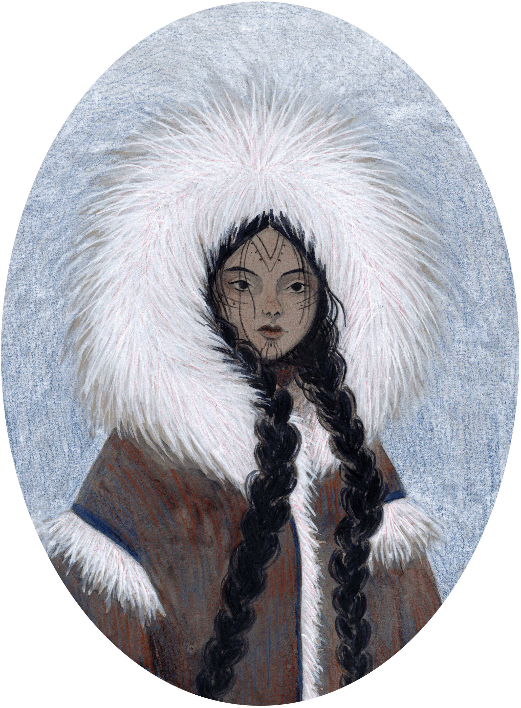 Illustration of Luna Olivier, from her project Les Revenants. Page 5