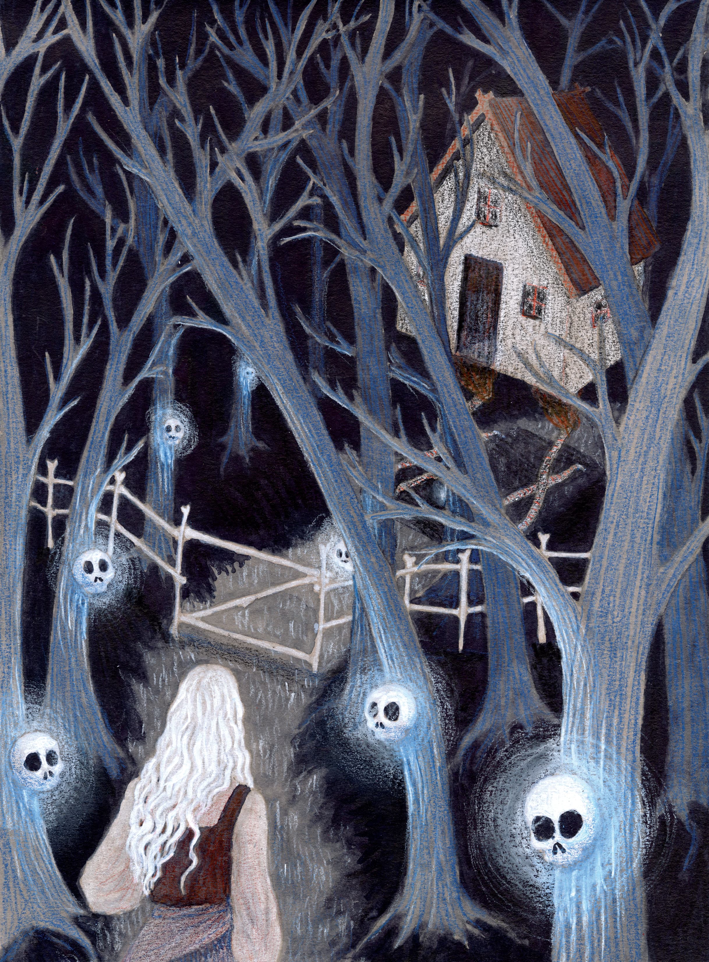 Illustration of Luna Olivier, from her project Les Revenants. Page 6