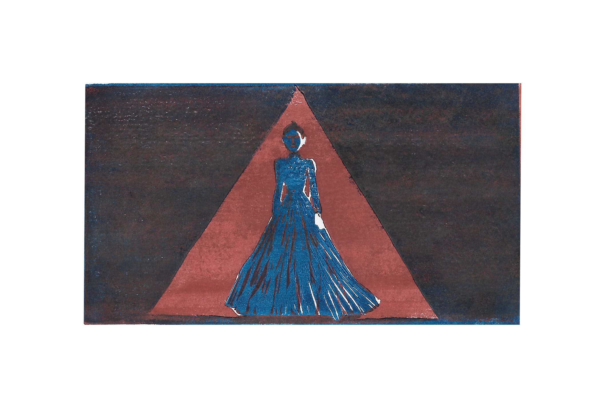 Illustration of Luna Olivier, from her project Linocut. The Neon Demon